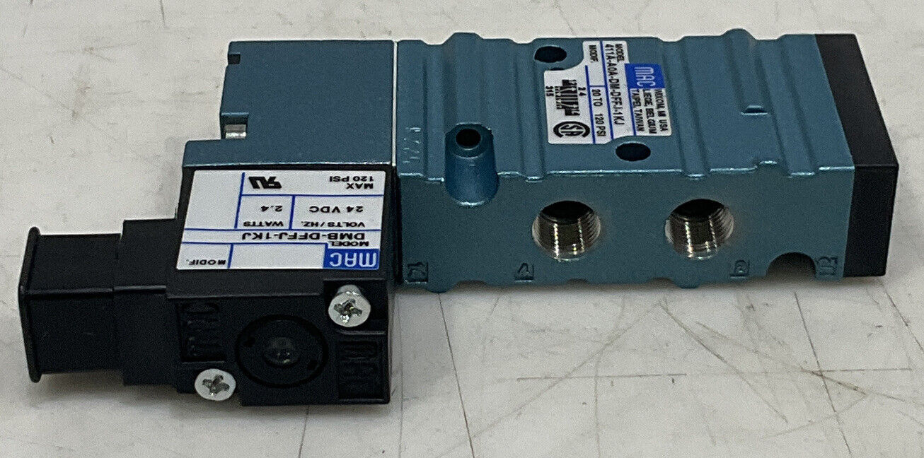 MAC 411A-A0A-DM-DFFJ-1KJ PNEUMATIC SOLENOID AIR VALVE U3S