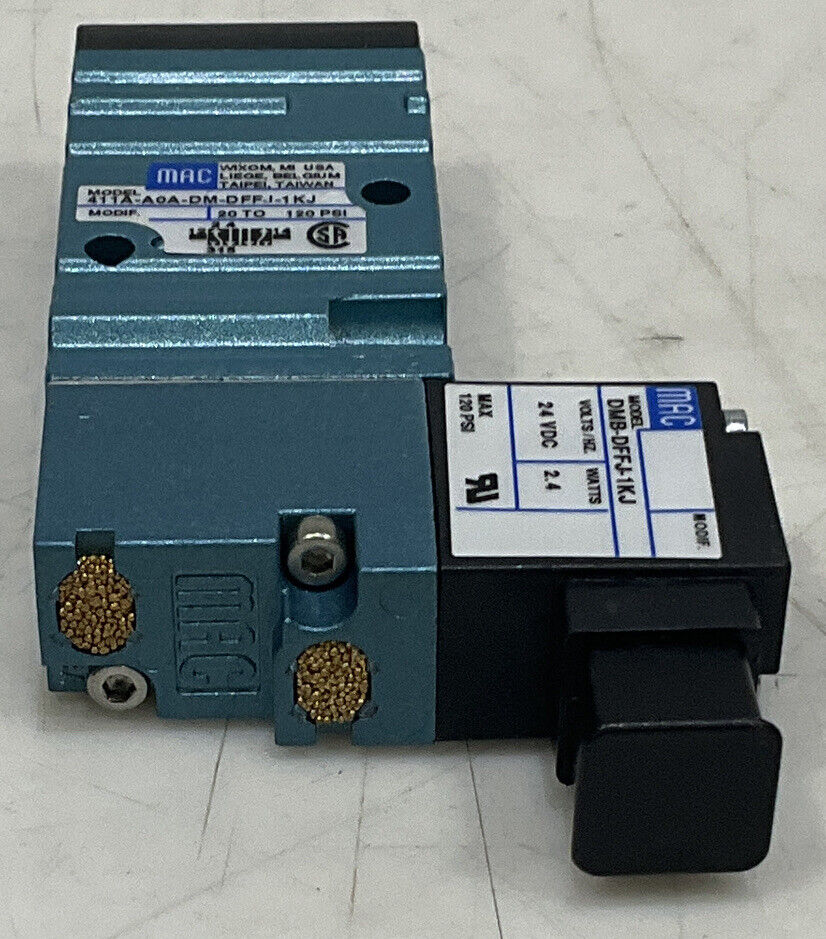 MAC 411A-A0A-DM-DFFJ-1KJ PNEUMATIC SOLENOID AIR VALVE U3S