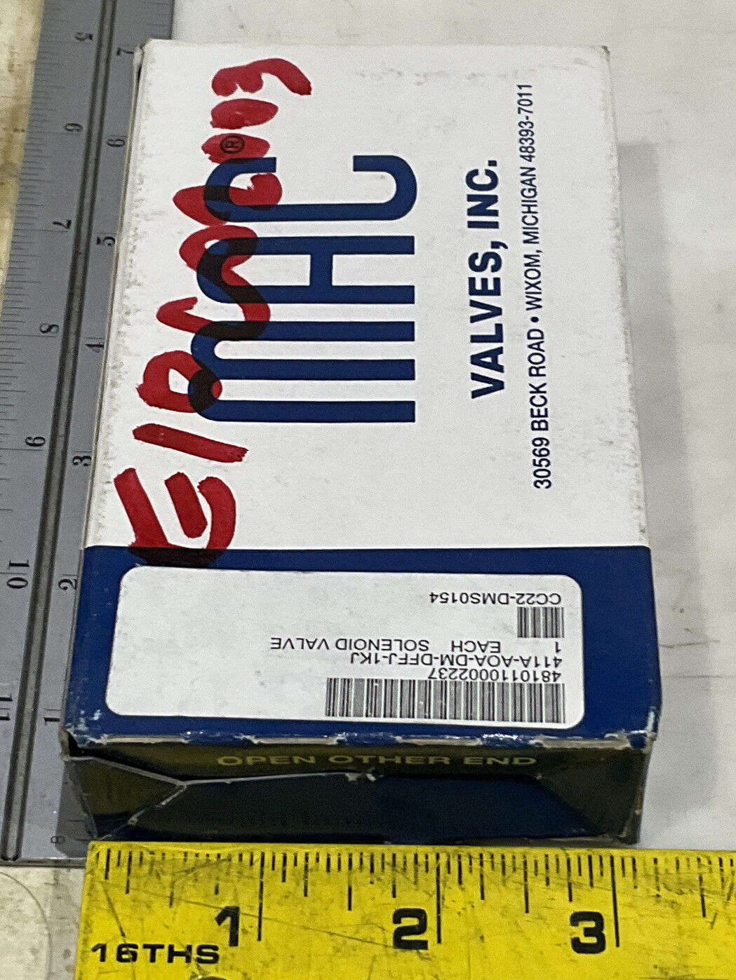 MAC 411A-A0A-DM-DFFJ-1KJ PNEUMATIC SOLENOID AIR VALVE U3S