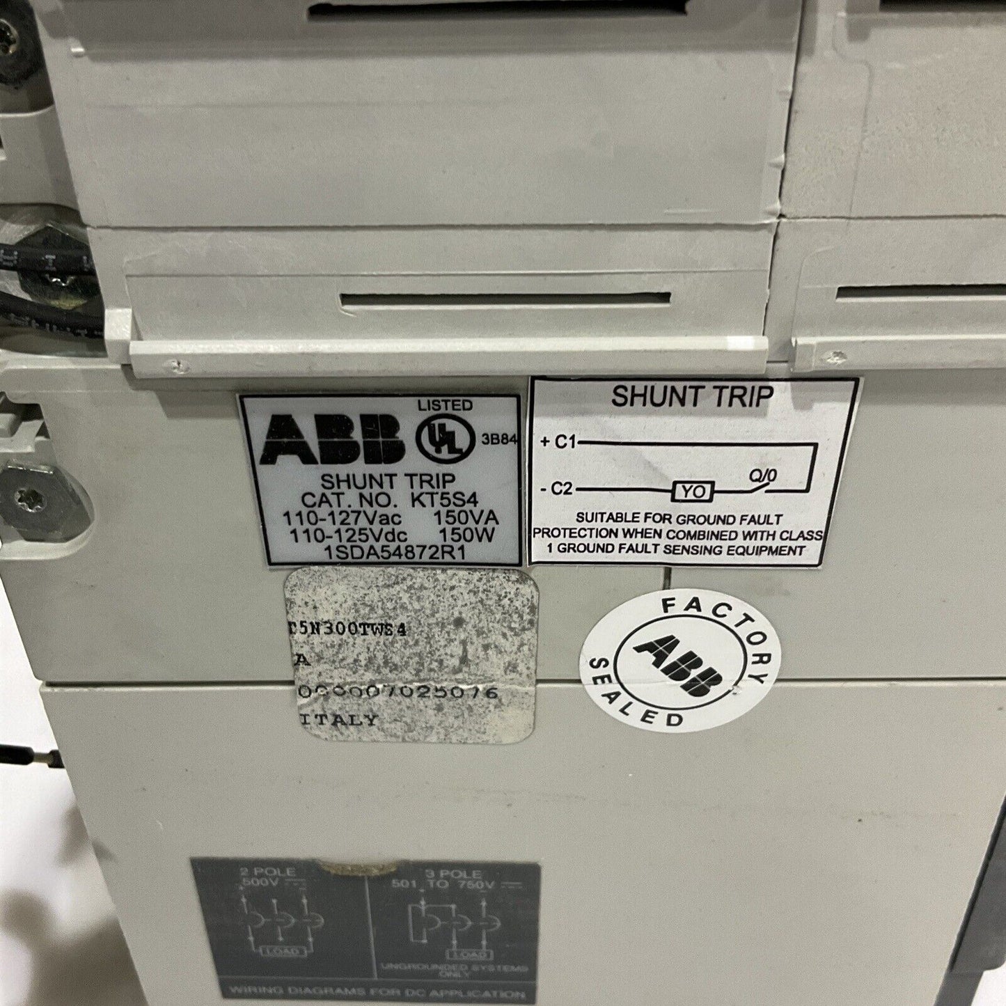 ABB TMAX T5N 300A 400 T5N300TWS4 SACE TMAX T5 N 400 CASE CIRCUIT BREAKER U3S