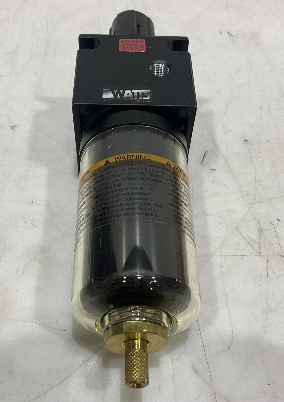 WATTS B75-02WJC 250PSI 125F MANUAL TWIST DRAIN 1/4” NPT FILTER REGULATOR U3S