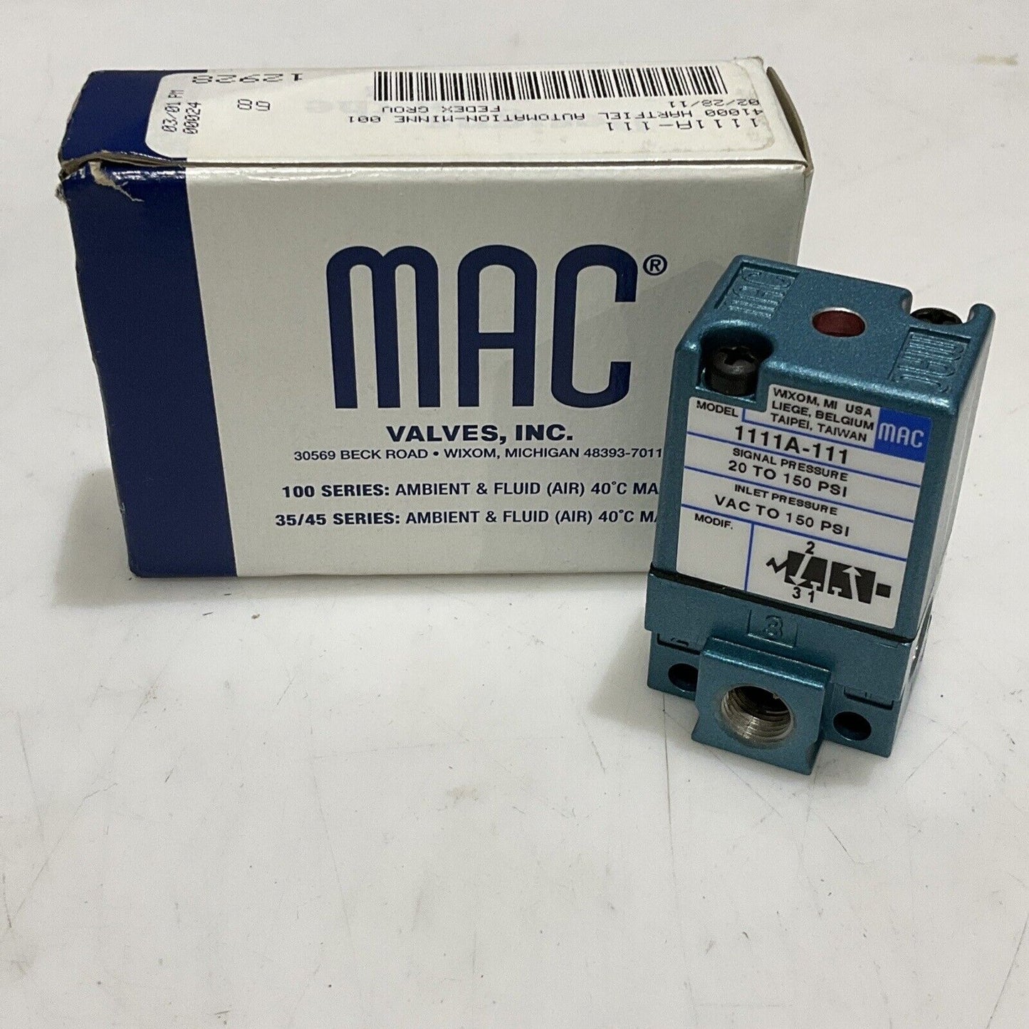 MAC 111A-111 PNEUMATIC SOLENOID VALVE U3S