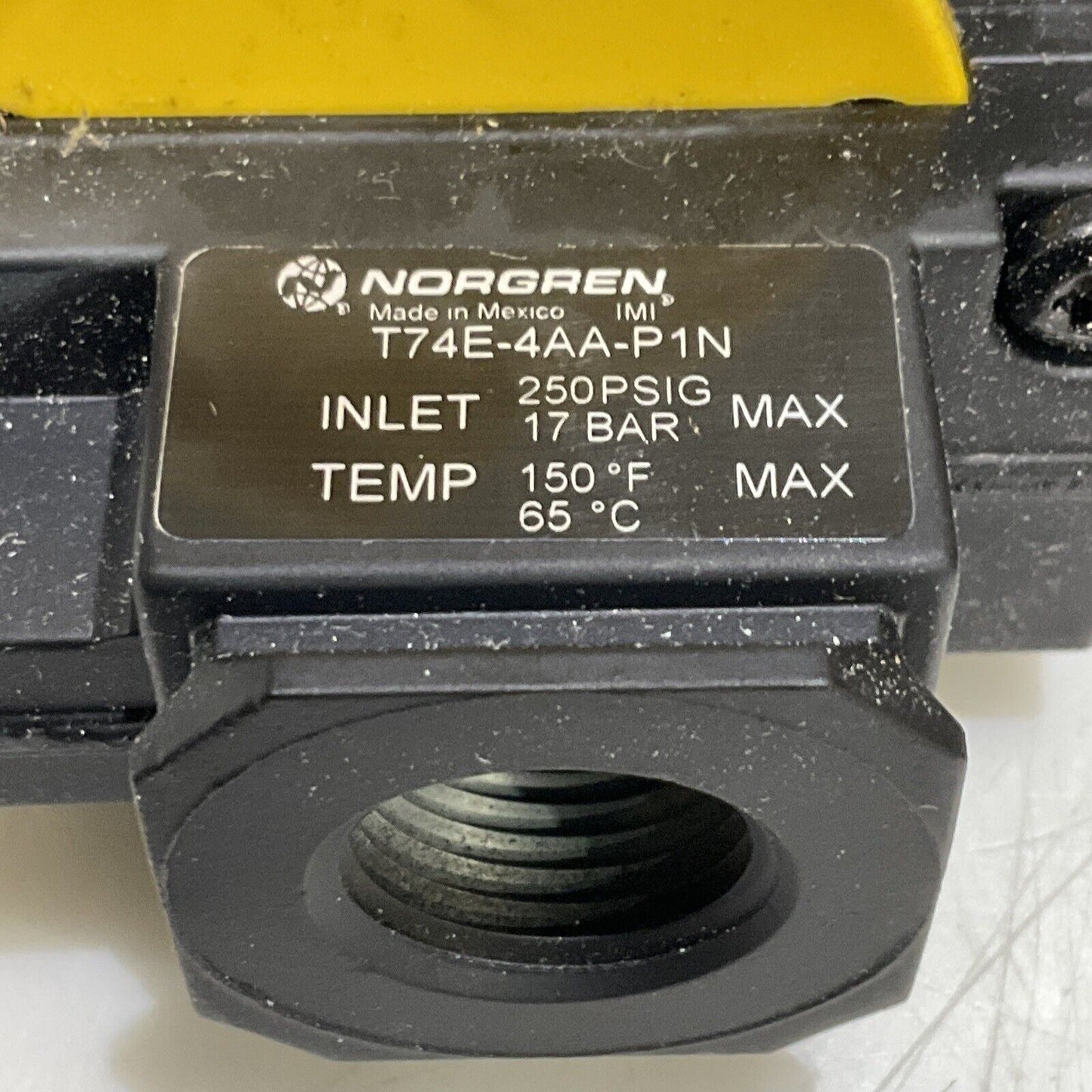 NORGREN T74E-4AA-P1N SHUT OFF VALVE 250 PSIG 17 BAR 150F 1/2” LOT OF 2 U3S