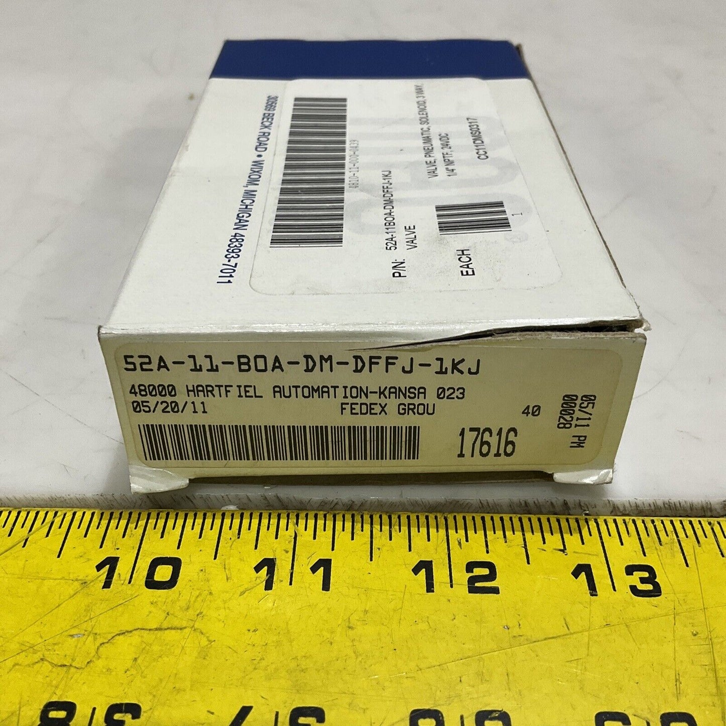 MAC 52A-11-B0A-DM-DFFJ-1KJ SOLENOID PNEUMATIC VALVE 3 WAY 1/4” NPFY 24VDC U3S