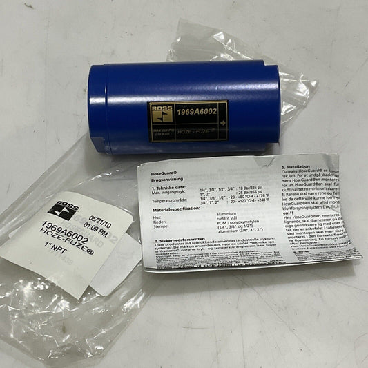 ROSS 1969A6002 HOZE-FUZE SAFETY SHUTOFF VALVE FEMALE 1” NPT U3S