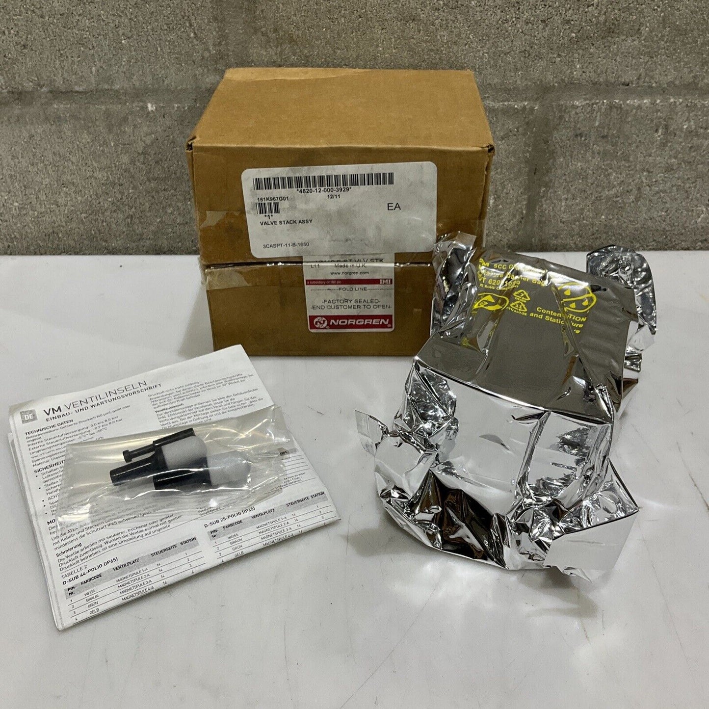 NORGREN VM1006001US VM10 6-ST VLC STK VALVE STACK ASSEMBLY U3S