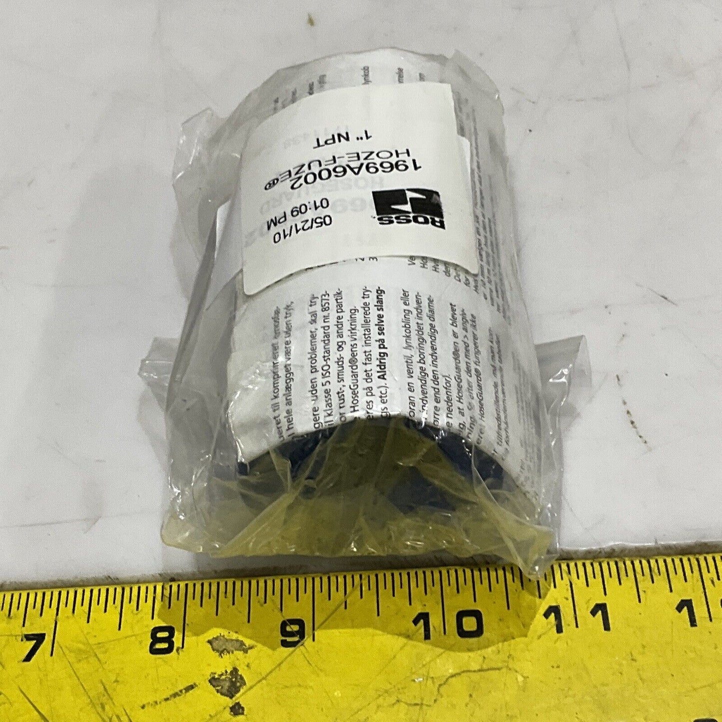 ROSS 1969A6002 HOZE-FUZE SAFETY SHUTOFF VALVE FEMALE 1” NPT U3S