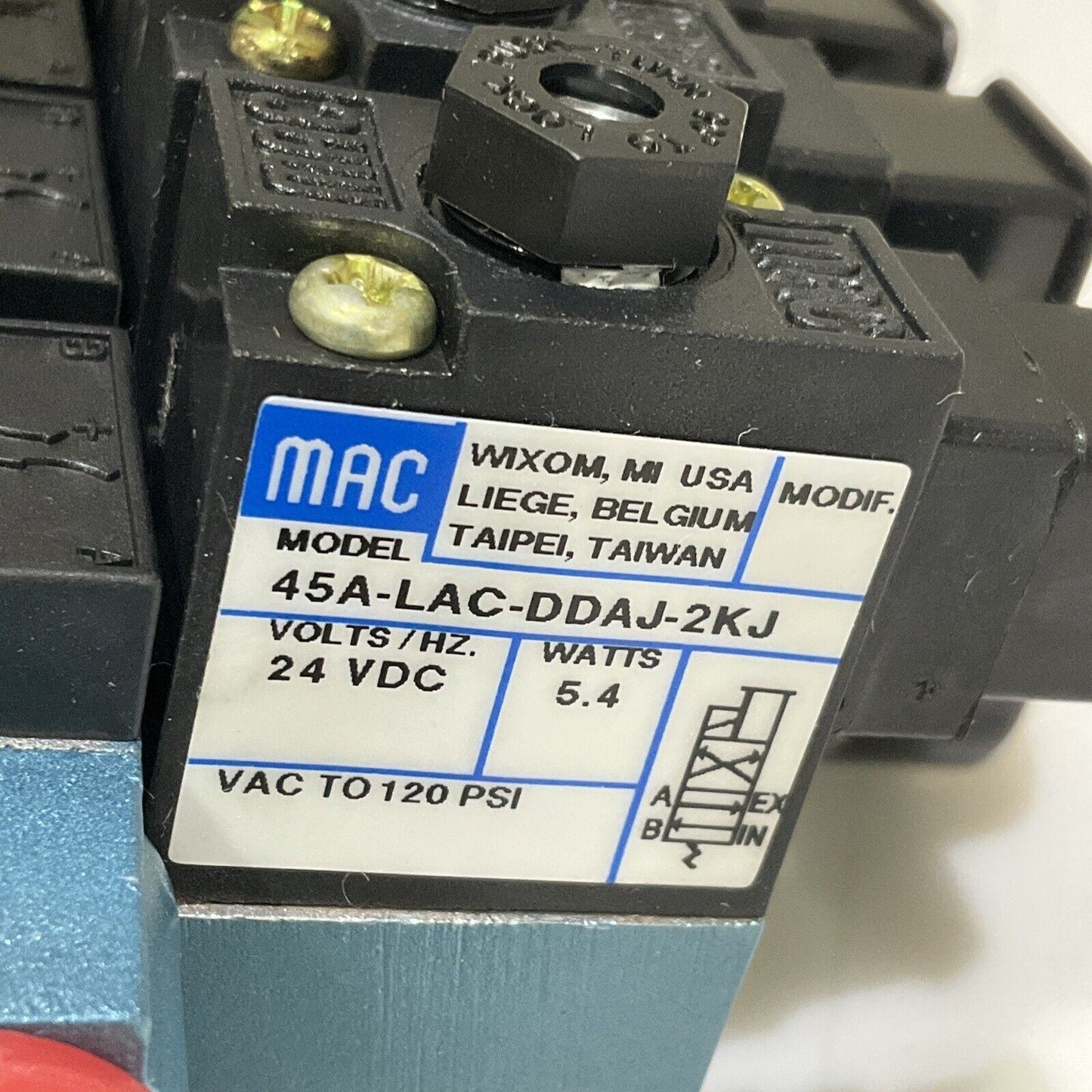 MAC 45A-LAC-DDAJ-2KJ SOLENOID VALVE ASSEMBLY U3S