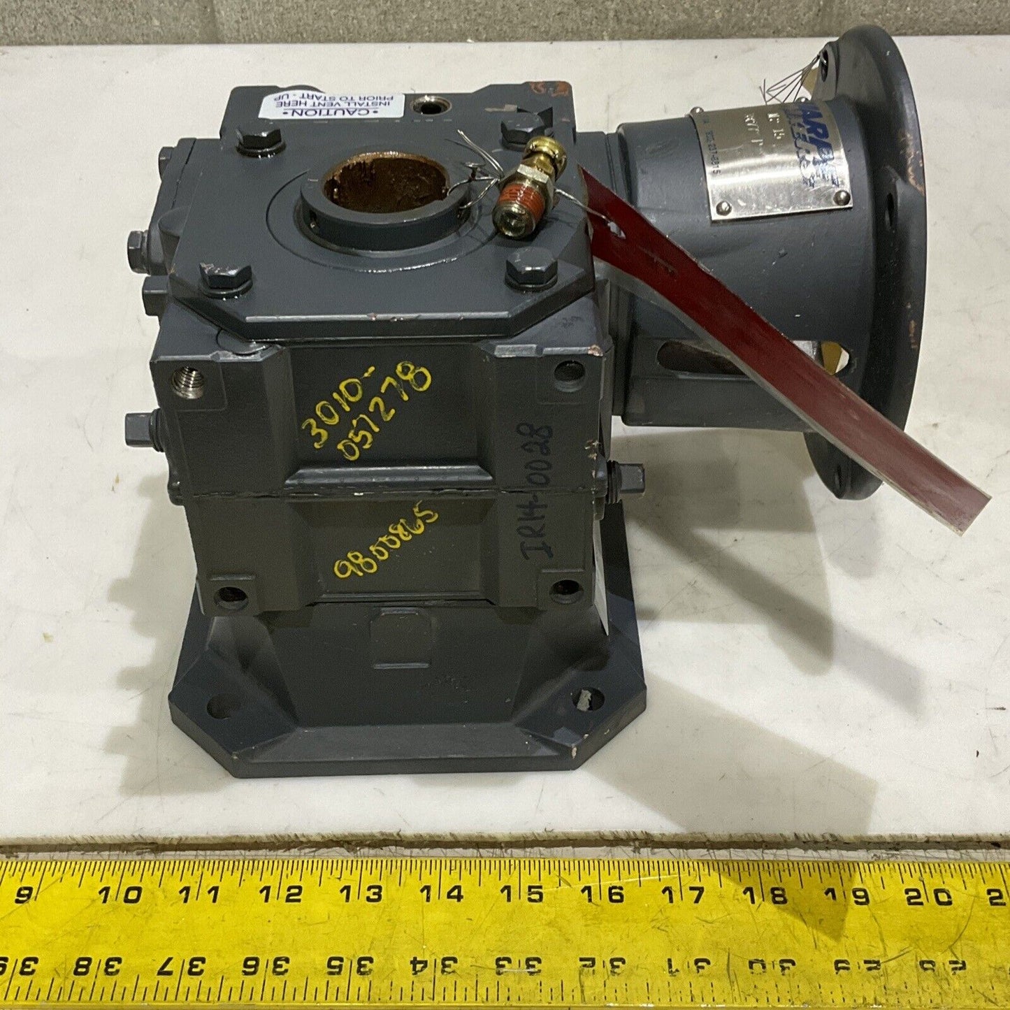 BURHANS-SHARPE MIXER 1-E2-1 GEAR REDUCER 1-1/2" 15:1 116RPM 373