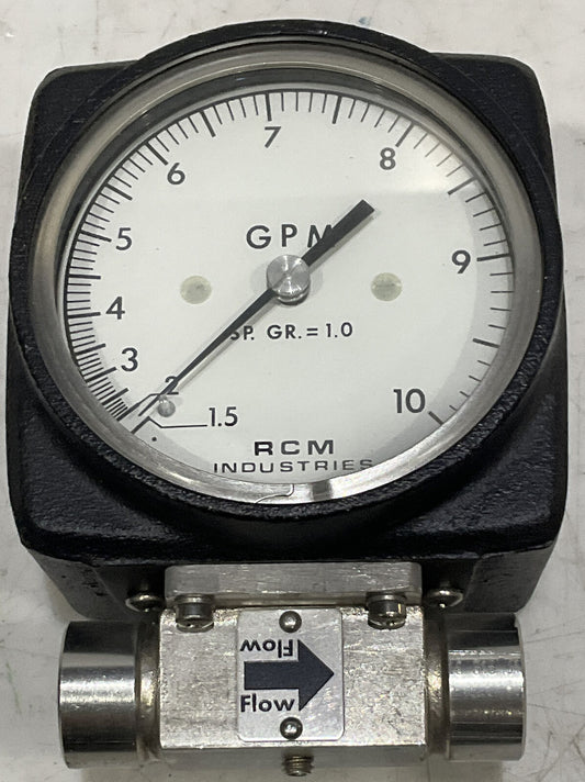 RCM INDUSTRIES 1/2”-73-R-10-A 781411-1 180PSIG 200F 1.5-10 FLOW METER 373