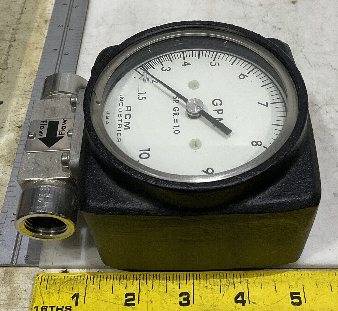 RCM INDUSTRIES 1/2”-73-R-10-A 781411-1 180PSIG 200F 1.5-10 FLOW METER 373
