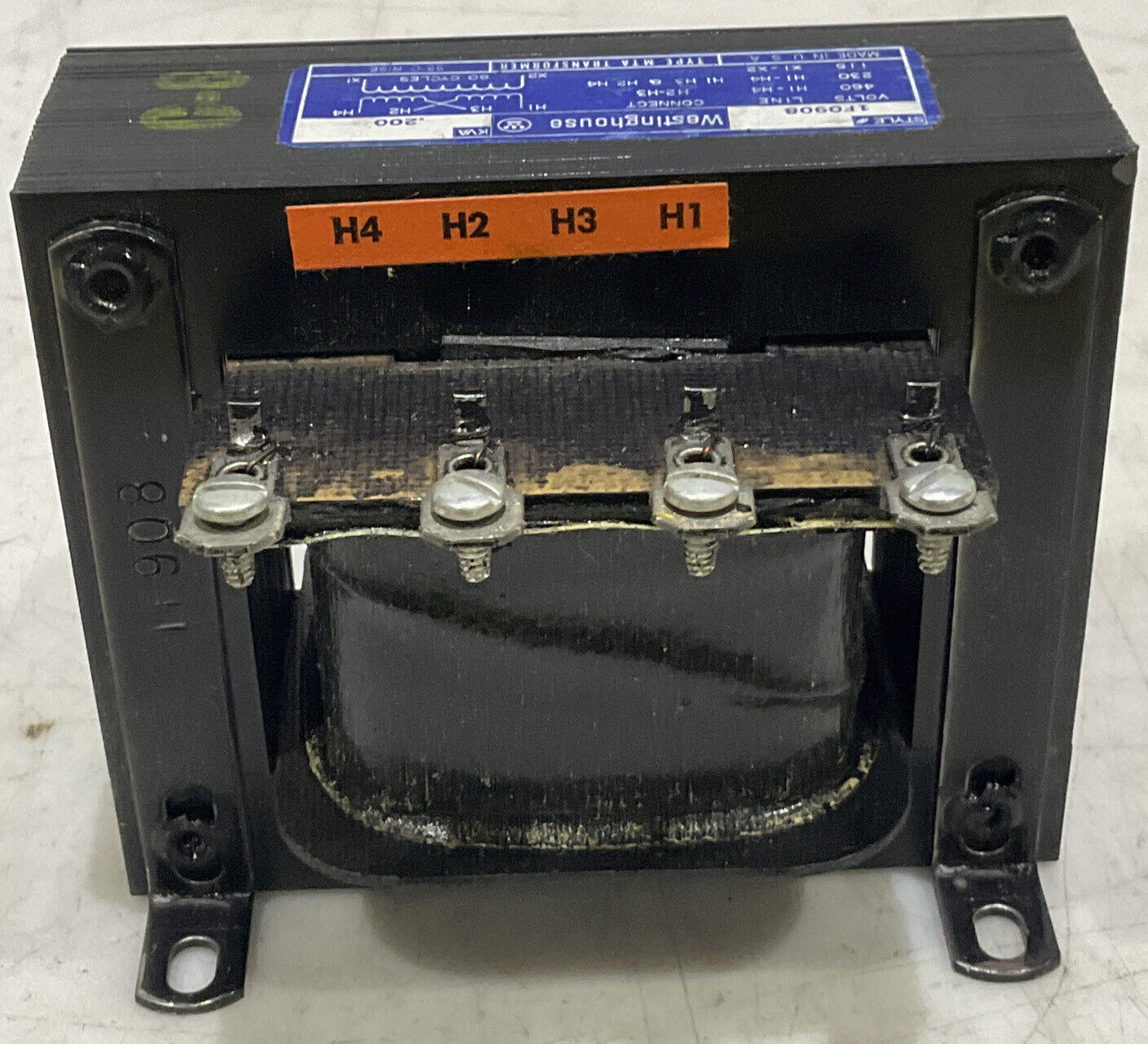 WESTINGHOUSE 1F0908 15-460V .200 VOLTAGE TRANSFORMER 373