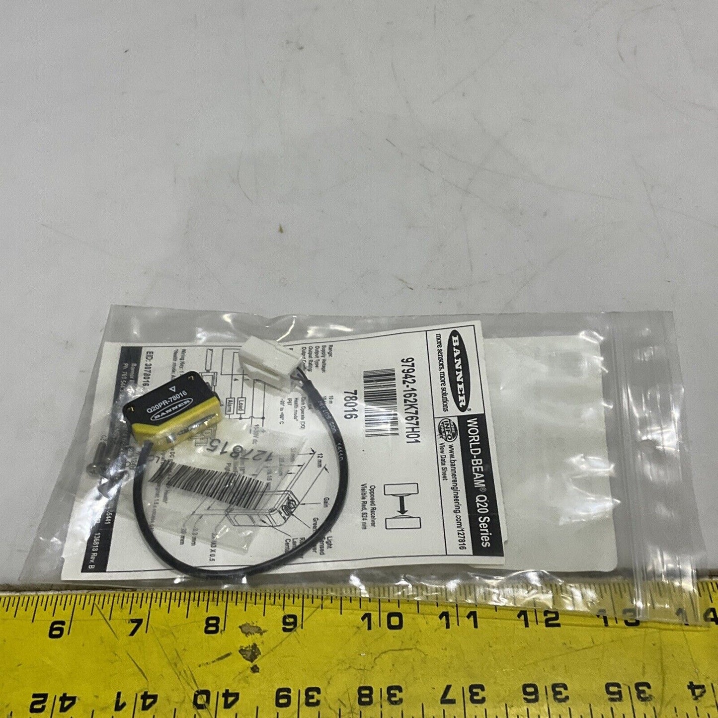 BANNER Q20PR-78016 PHOTOELECTRIC SENSOR PNP 4-PIN Q20 SERIES U3S