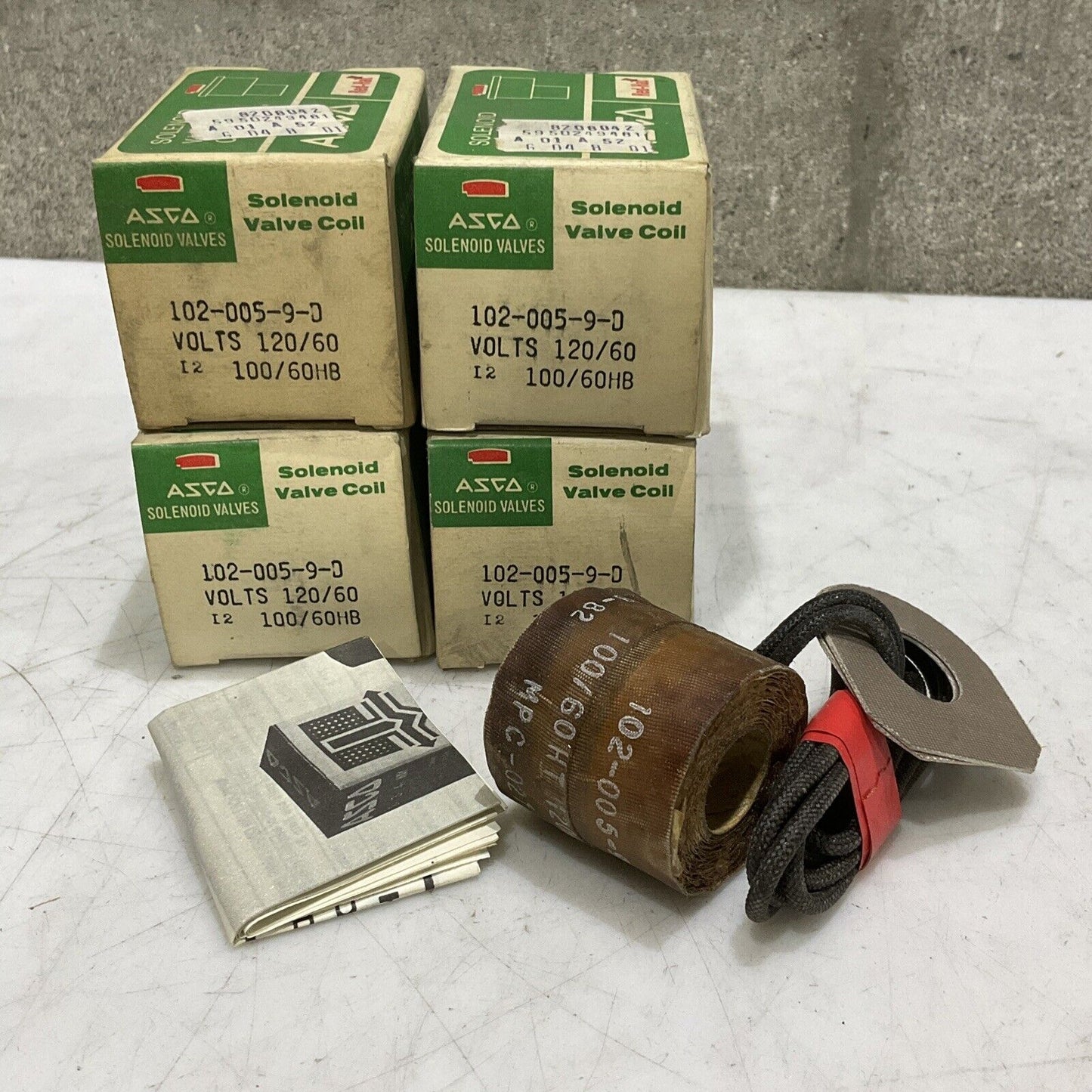 ASCO 102-005-9-D SOLENOID VALVE COIL 120/60V 100/60HB LOT OF 4 373