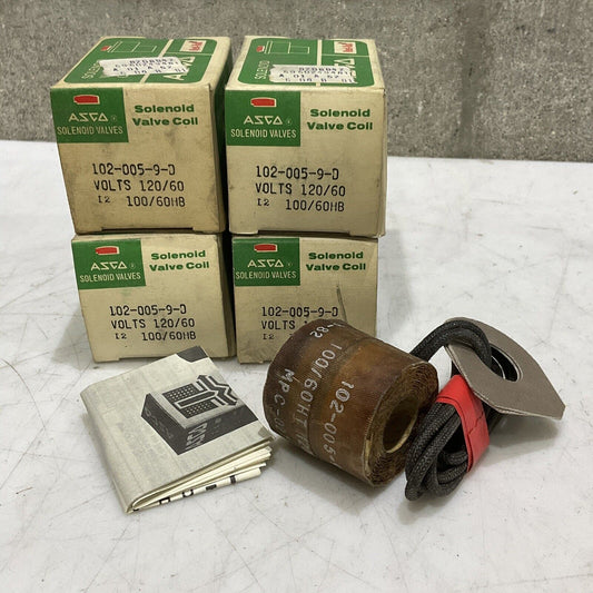 ASCO 102-005-9-D SOLENOID VALVE COIL 120/60V 100/60HB LOT OF 4 373