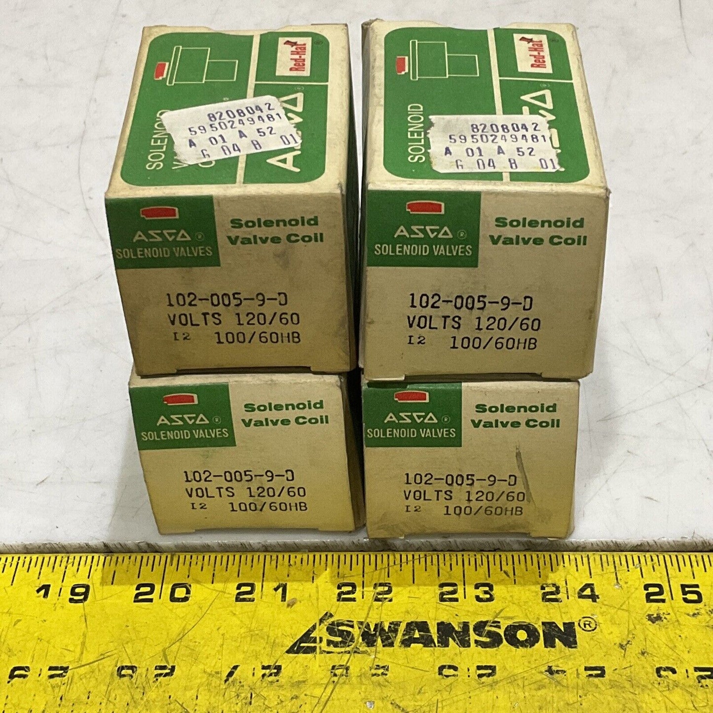 ASCO 102-005-9-D SOLENOID VALVE COIL 120/60V 100/60HB LOT OF 4 373
