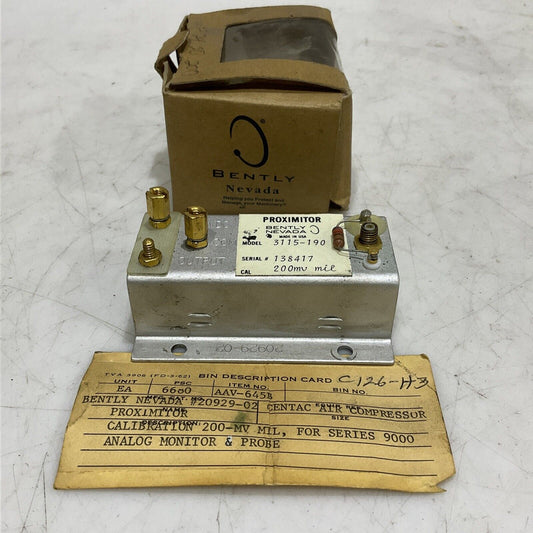 BENTLEY NEVADA 3115-190 PROXIMITOR SENSOR 373