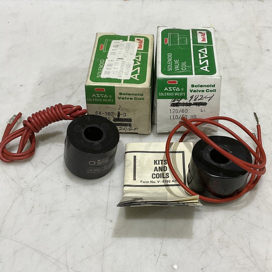 ASCO 64-982-1D SOLENOID VALVE COIL 120V LOT OF 2 373