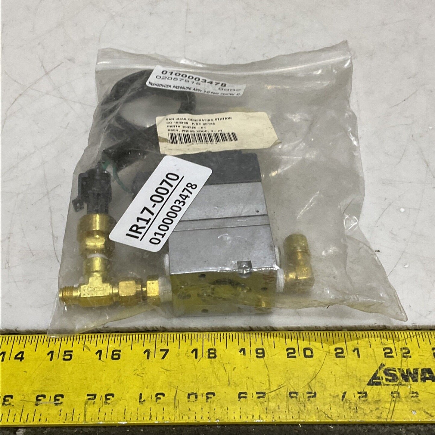 CONTROLAIR INC 550X ELECTRIC TO PNEUMATIC TRANSDUCER 0-5V 3-27PSIG 35-100 373