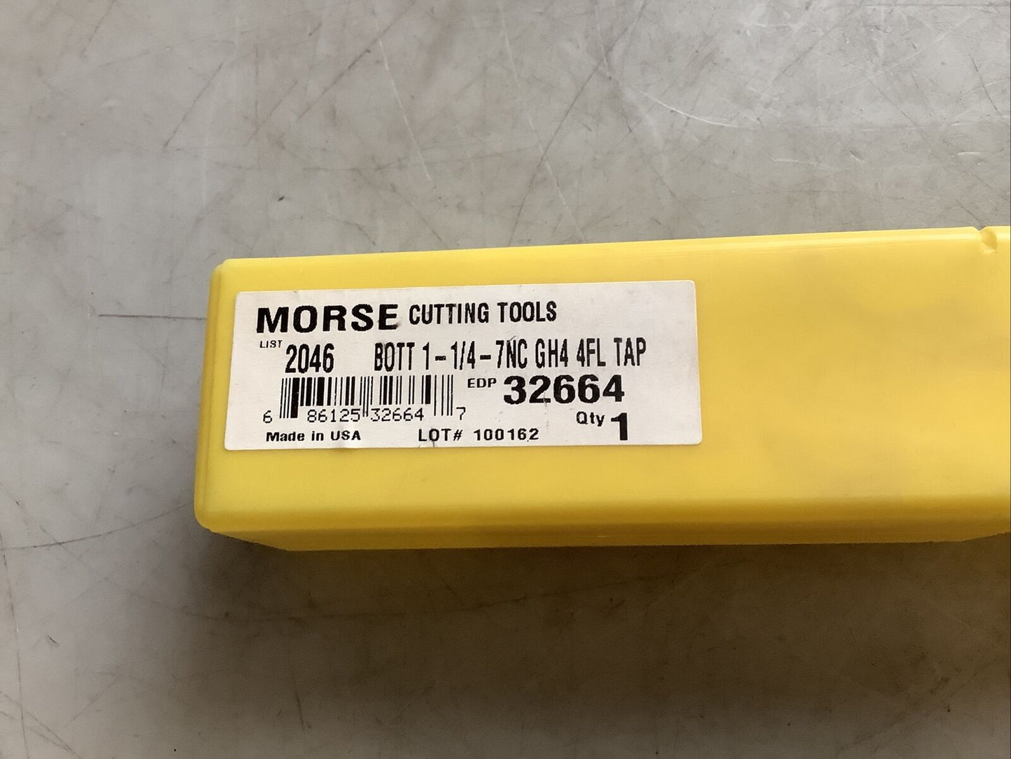 MORSE 32664 BOTTOMING TAP 1-1/4-7NC GH4 4FL 373