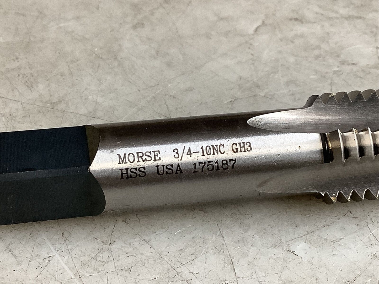 MORSE 32469 STRAIGHT FLUTE HAND TAP 3/4-10NC GH3 4FL 373