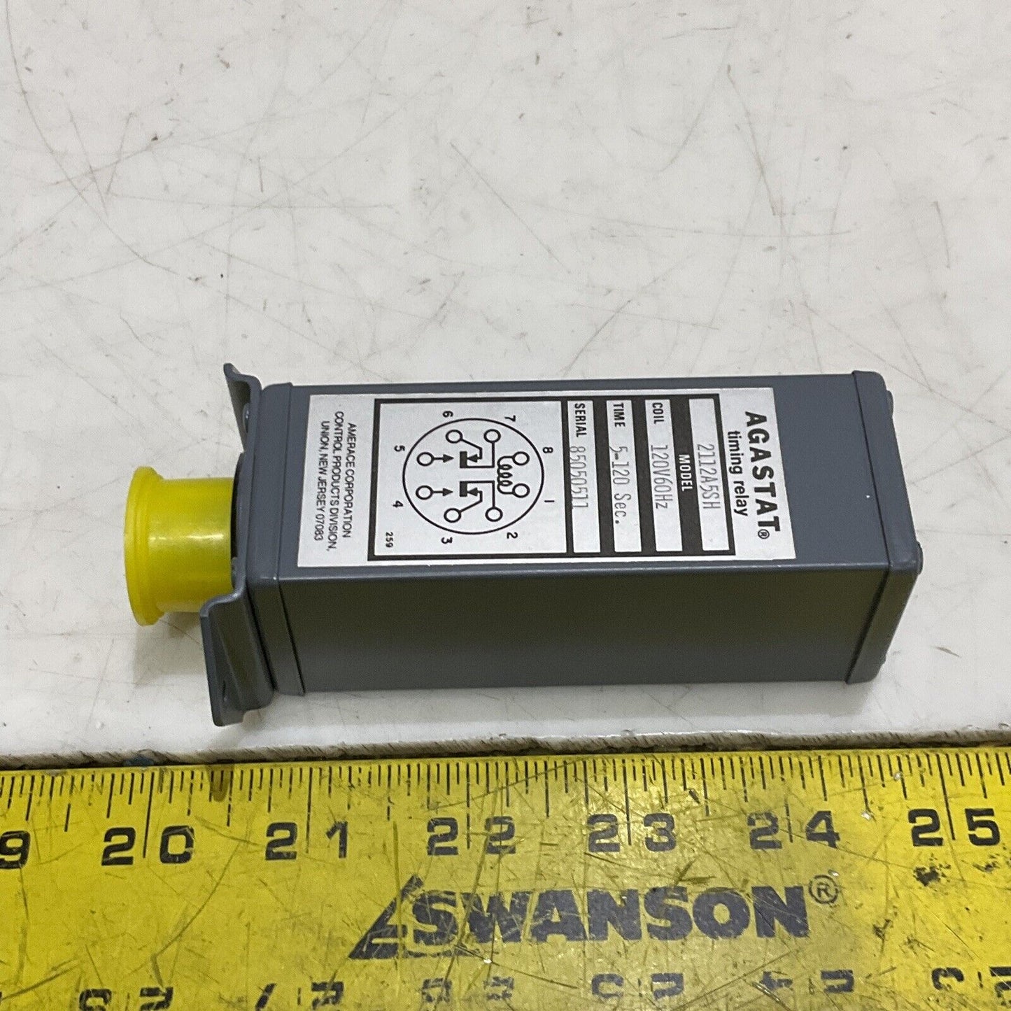 AGASTAT 2112A5SH TIMING RELAY 120V 60HZ 5-120SEC 373