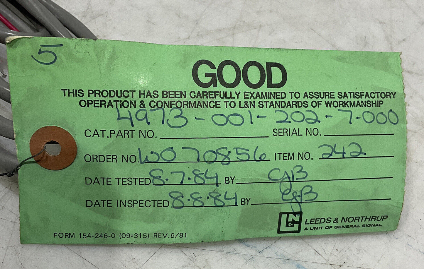LEEDS AND NORTHRUP 4973-001-202-7-000 CONDUCTIVITY CELL 373