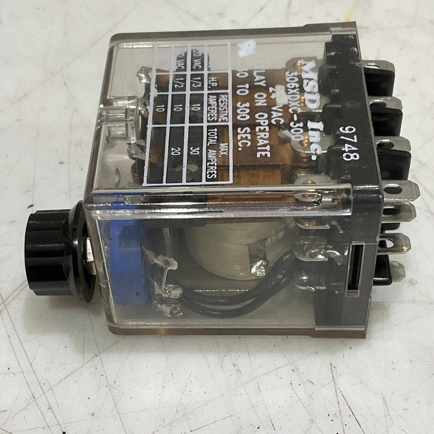MSD INC 306XDXC-300 RELAY 24VAC 30-300 SEC 373