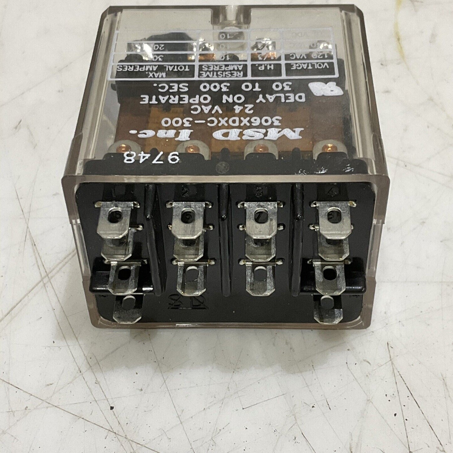 MSD INC 306XDXC-300 RELAY 24VAC 30-300 SEC 373