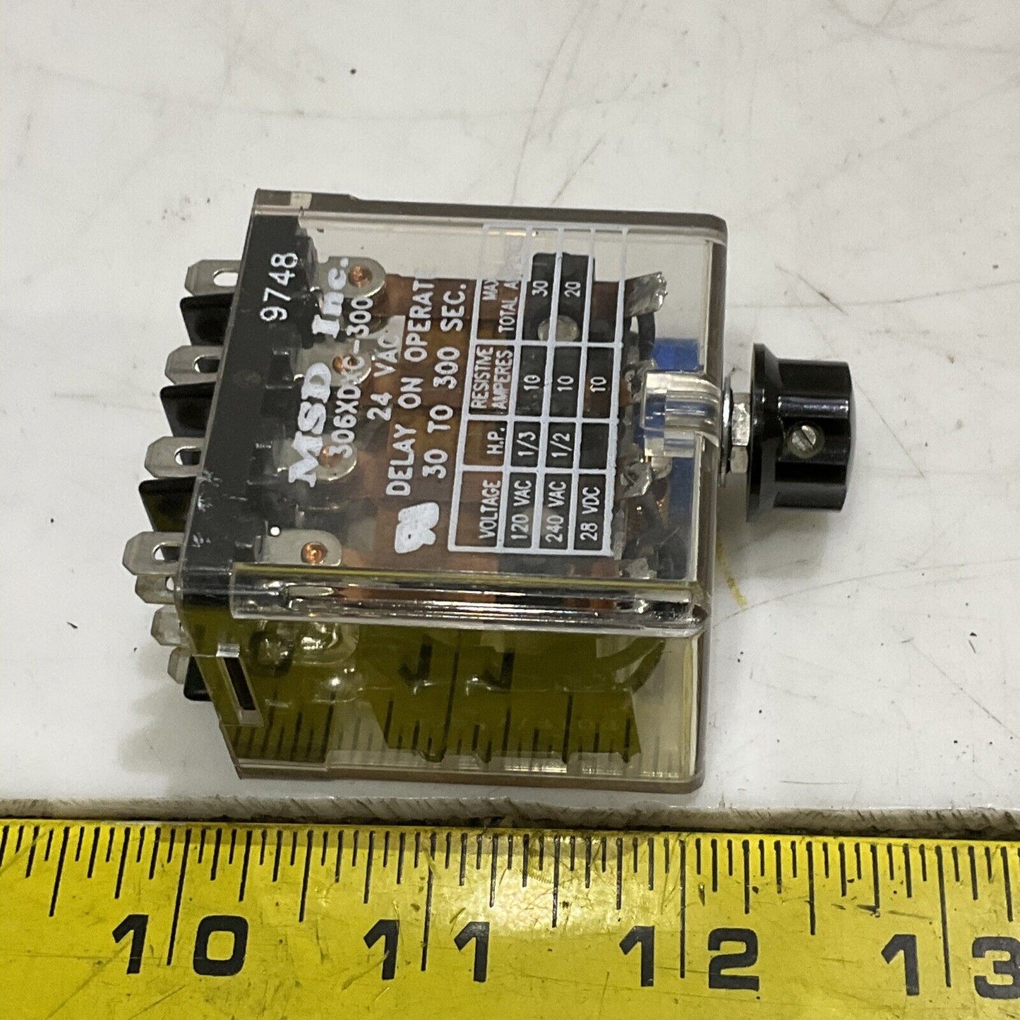 MSD INC 306XDXC-300 RELAY 24VAC 30-300 SEC 373