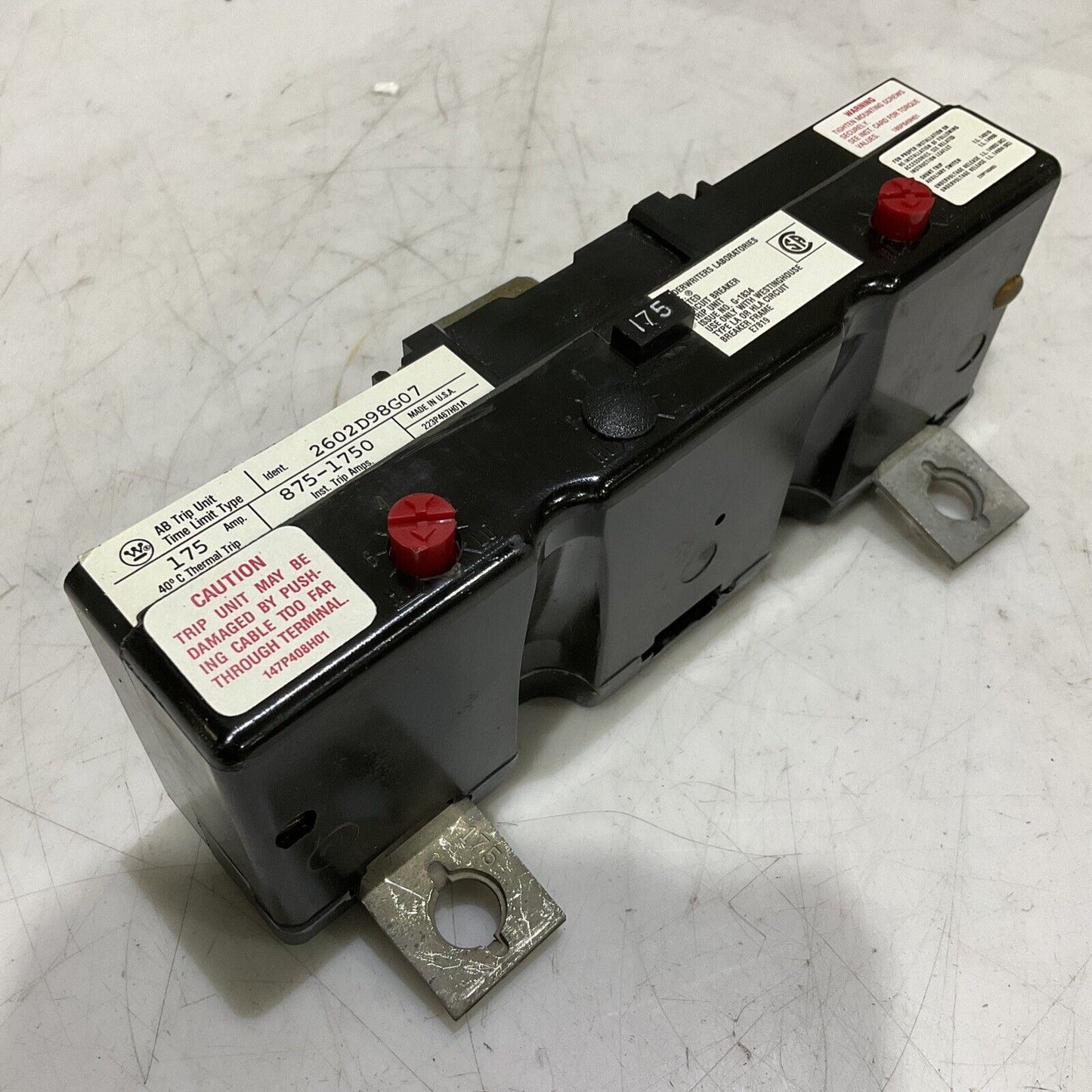 WESTINGHOUSE 875-1750 HLA2175T LA TRIP UNIT 2P 175A 40C 373