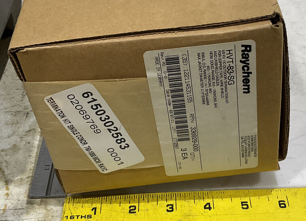 RAYCHEM HVT-83-SG OUTDOOR TERMINATION KIT LOT OF 3 373