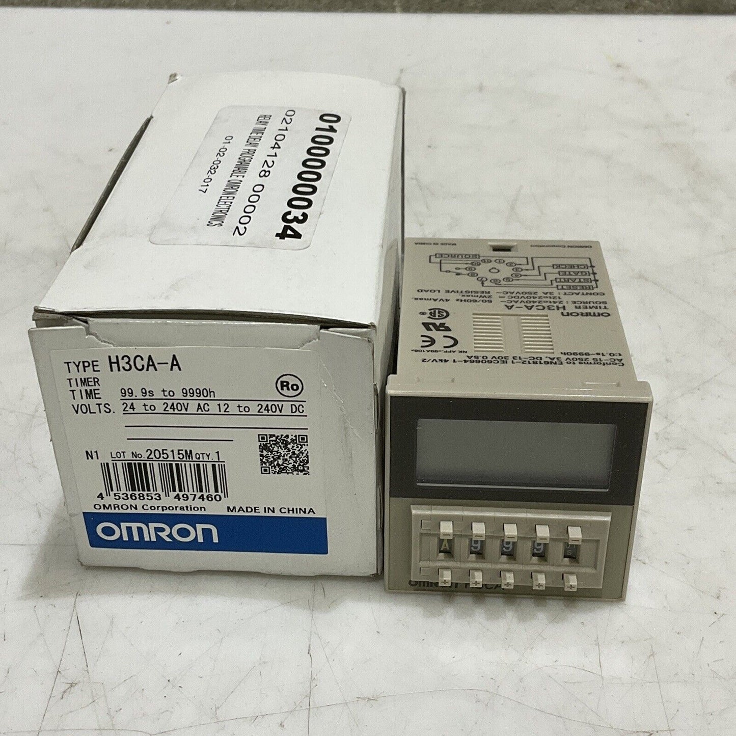 OMERON H3CA-A PROGRAMMABLE RELAY TIMER 99.9S-9990H 240V LOT OF 2 373