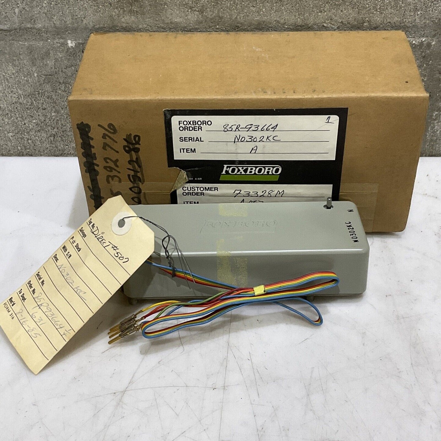 FOXBORO COMPANY N0302KC NITINOL ACTUATED ROTERY SERVO UNIT DRIVE 373