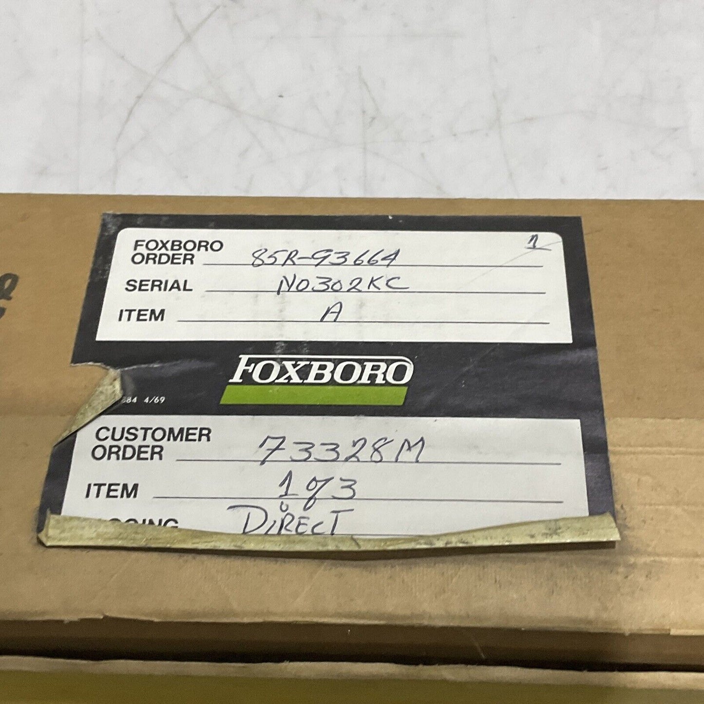 FOXBORO COMPANY N0302KC NITINOL ACTUATED ROTERY SERVO UNIT DRIVE 373