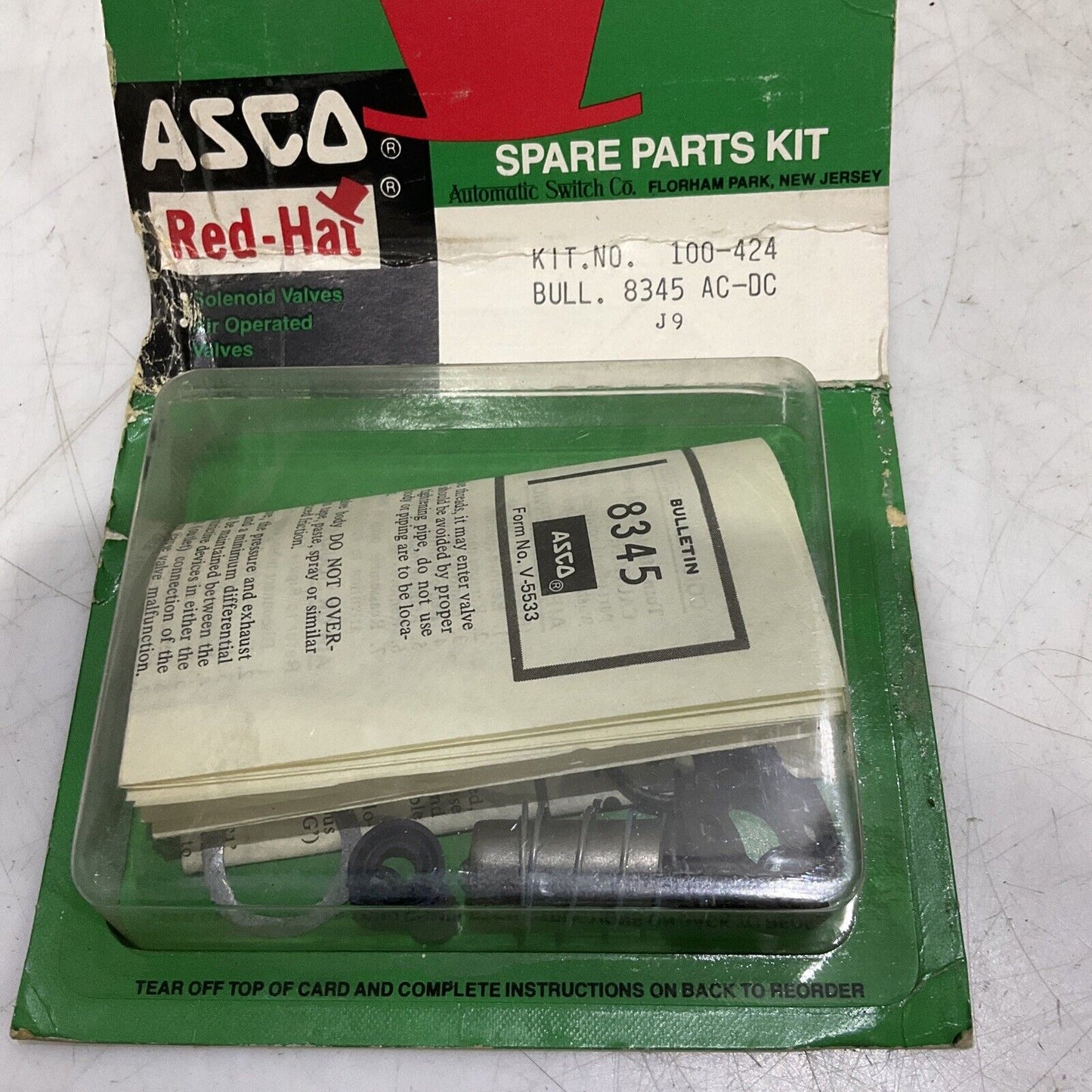 ASCO 100424 VALVE REPAIR KIT FOR 1/4” 8345 AC/DC VALVE LOT OF 4 373