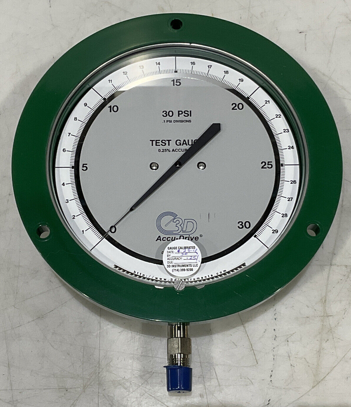 ACCU-DRIVE 3D 25545-21B12 PRESSURE TEST GUAGE GREEN 373