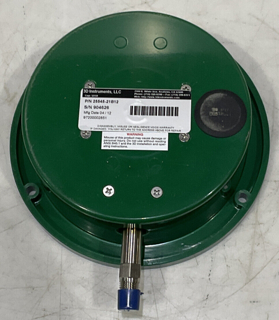 ACCU-DRIVE 3D 25545-21B12 PRESSURE TEST GUAGE GREEN 373