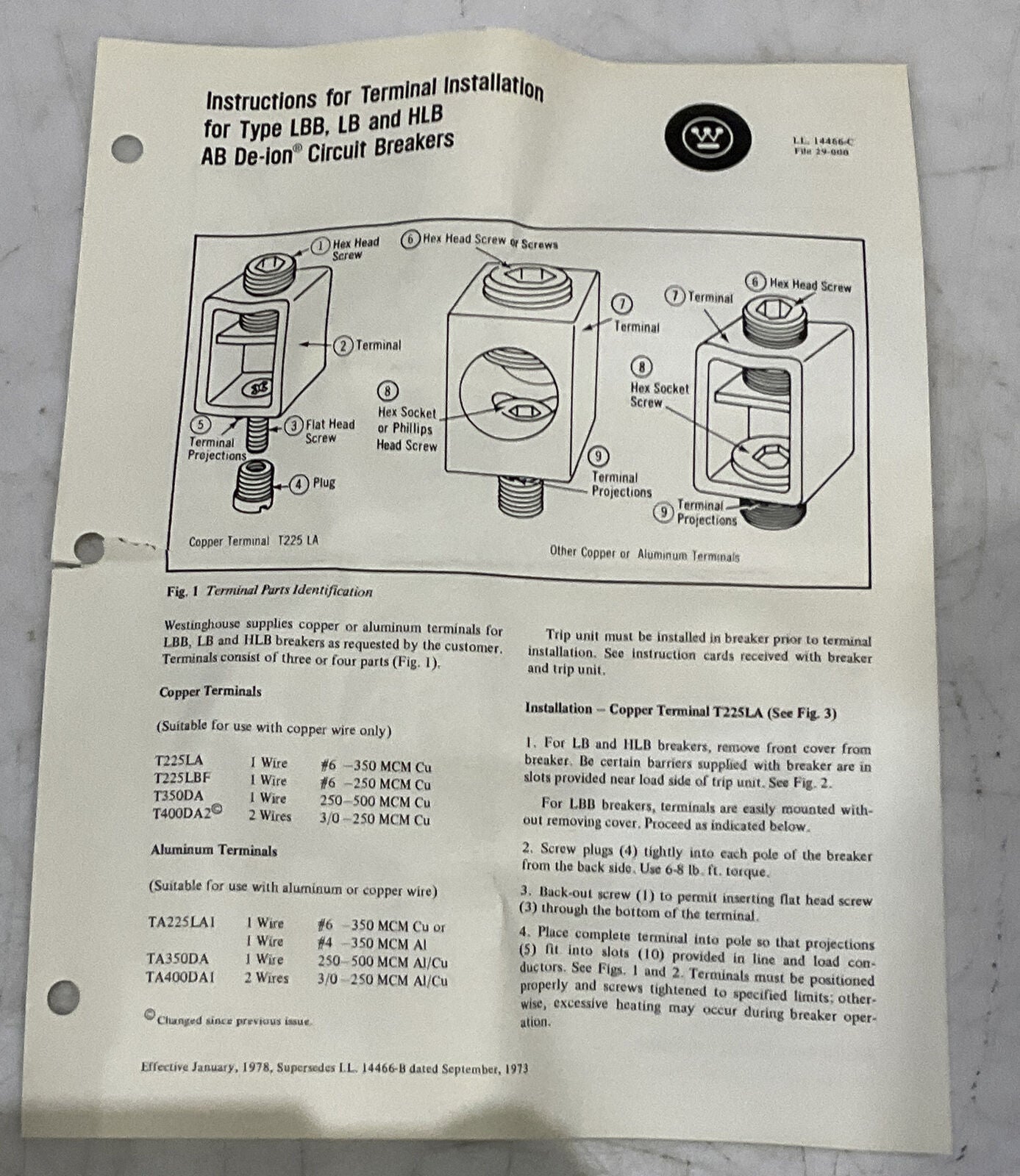 WESTINGHOUSE LB2400NW MOLDED CASE SWITCH 400AMP 373