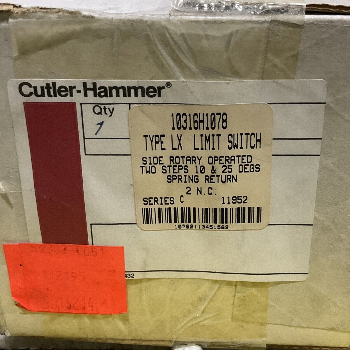 EATON CUTLER HAMMER 10316H1078 PILOT DUTY LIMIT SWITCH TYPE LX 600V SERIES C 373