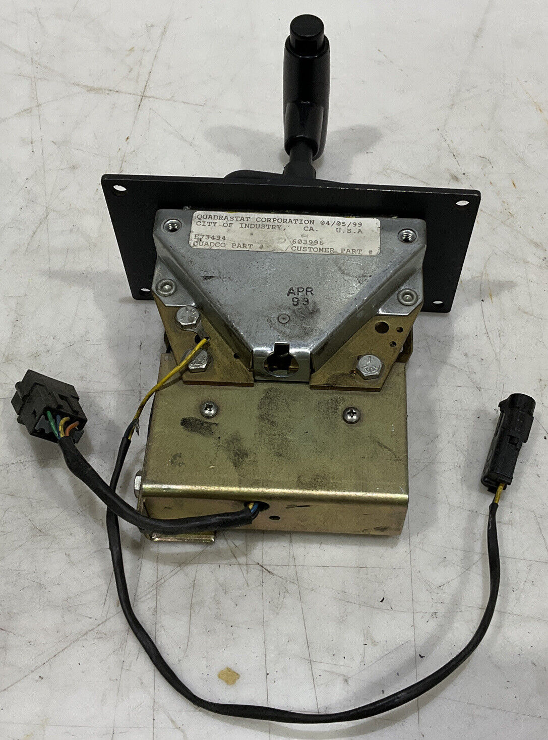 QUADRASTAT CORPORATION E73494 603996 SHIFT ASSEMBLY 881