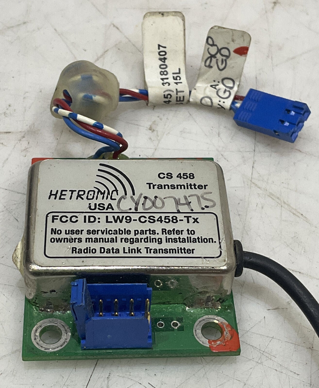 HETROMIC CY007475 CS458 CRANE SOURCE TRANSMITTER 876