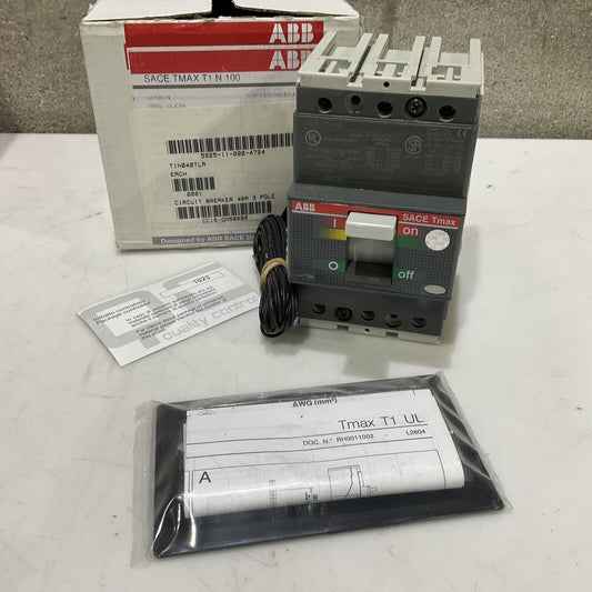 ABB SACE T1N 100 TMAX T1 N 100 CIRCUIT BREAKER 40A 3P U3S