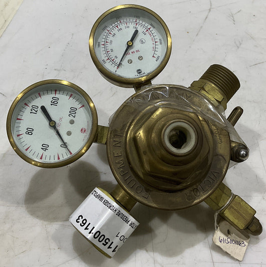VICTOR 3114852 VTS 702MD COMPRESSED GAS  MANIFOLD HYDROGEN REGULATOR 373