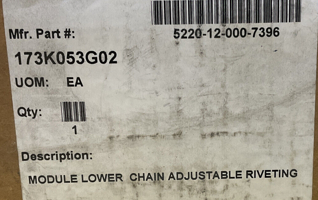 GENERAL 173K053G02 MODULE LOWER CHAIN ADJUSTABLE RIVETING U3S