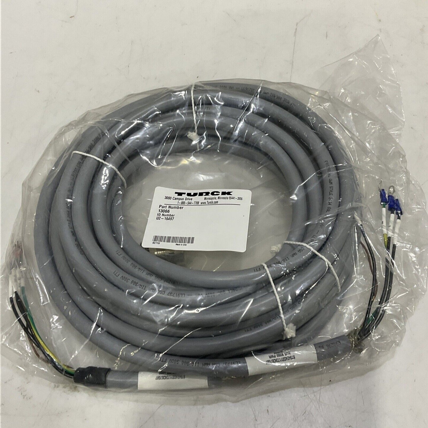 TURCK U2-16497 CABLE ASSEMBLY W4058 INDUCT MP U550 U3S