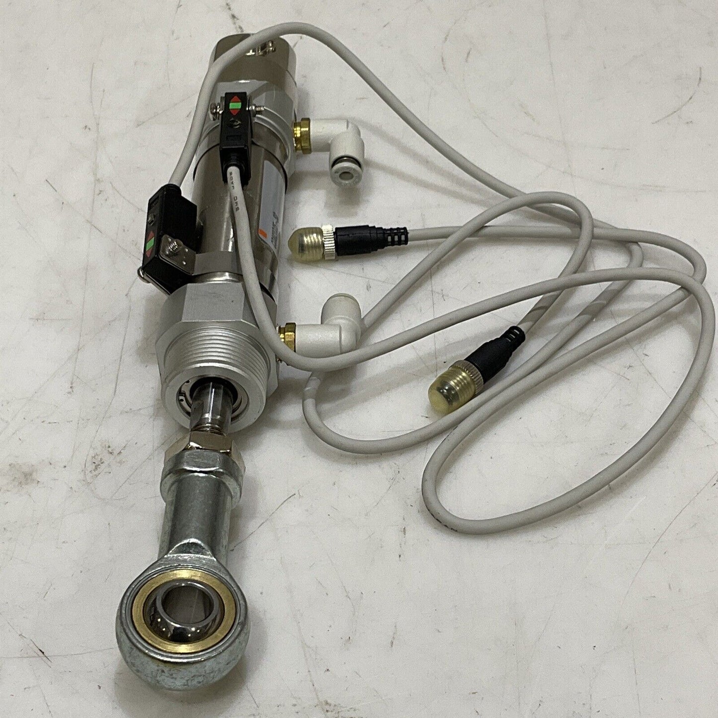 SMC CDM2D25-50 UNIVERSAL STOP CYLINDER ASSEMBLY W/ SENSORS 145 PSI 1.00 MPA U3S