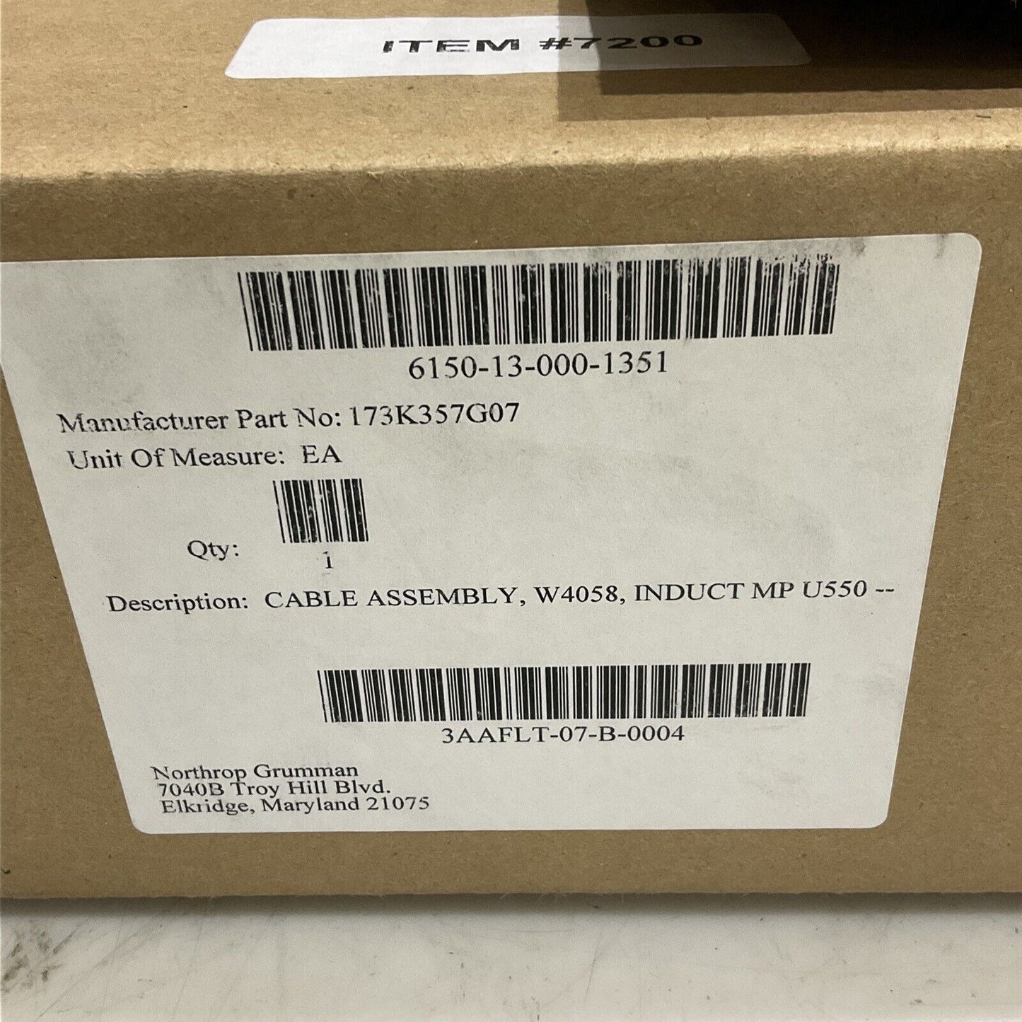 TURCK U2-16497 CABLE ASSEMBLY W4058 INDUCT MP U550 U3S