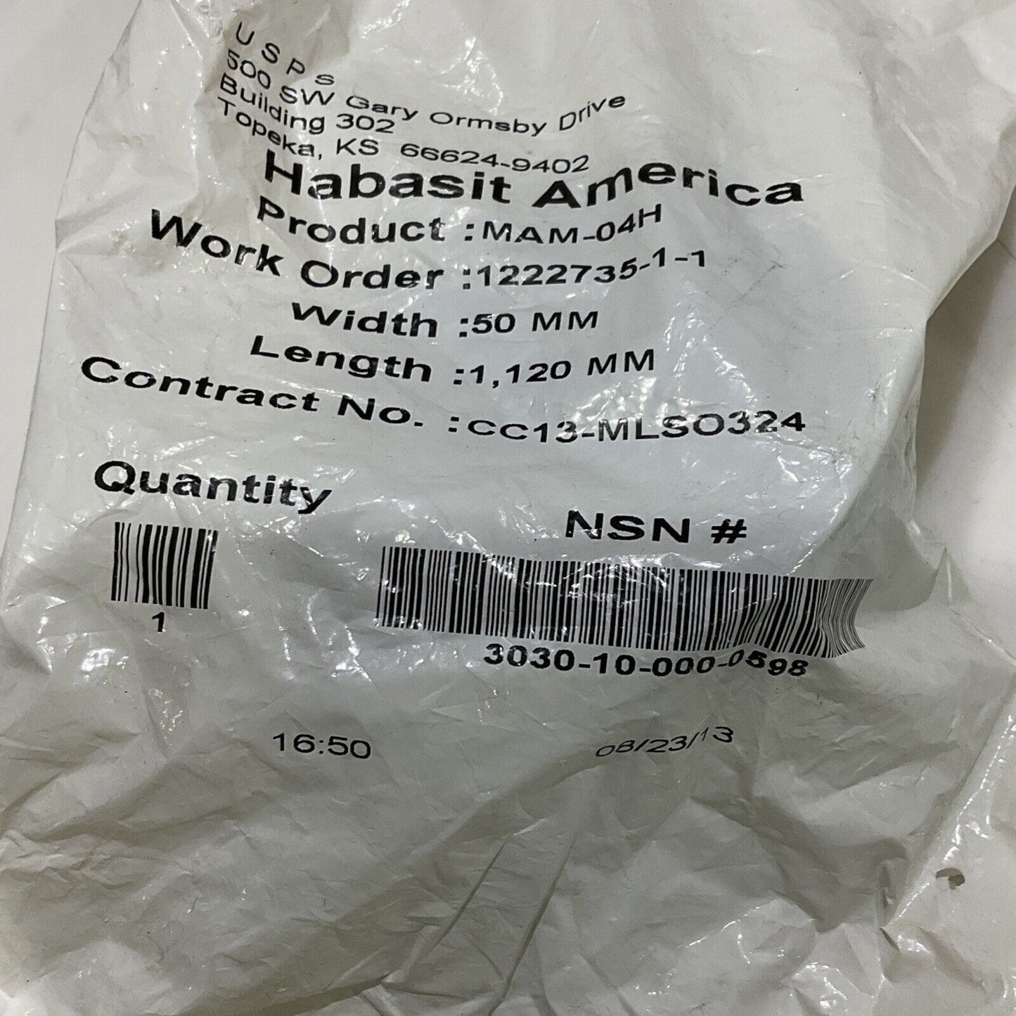 HABASIT AMERICA MAM-04H CONVEYOR BELTS 50 MM X 1,120 MM LOT OF 2 U3S