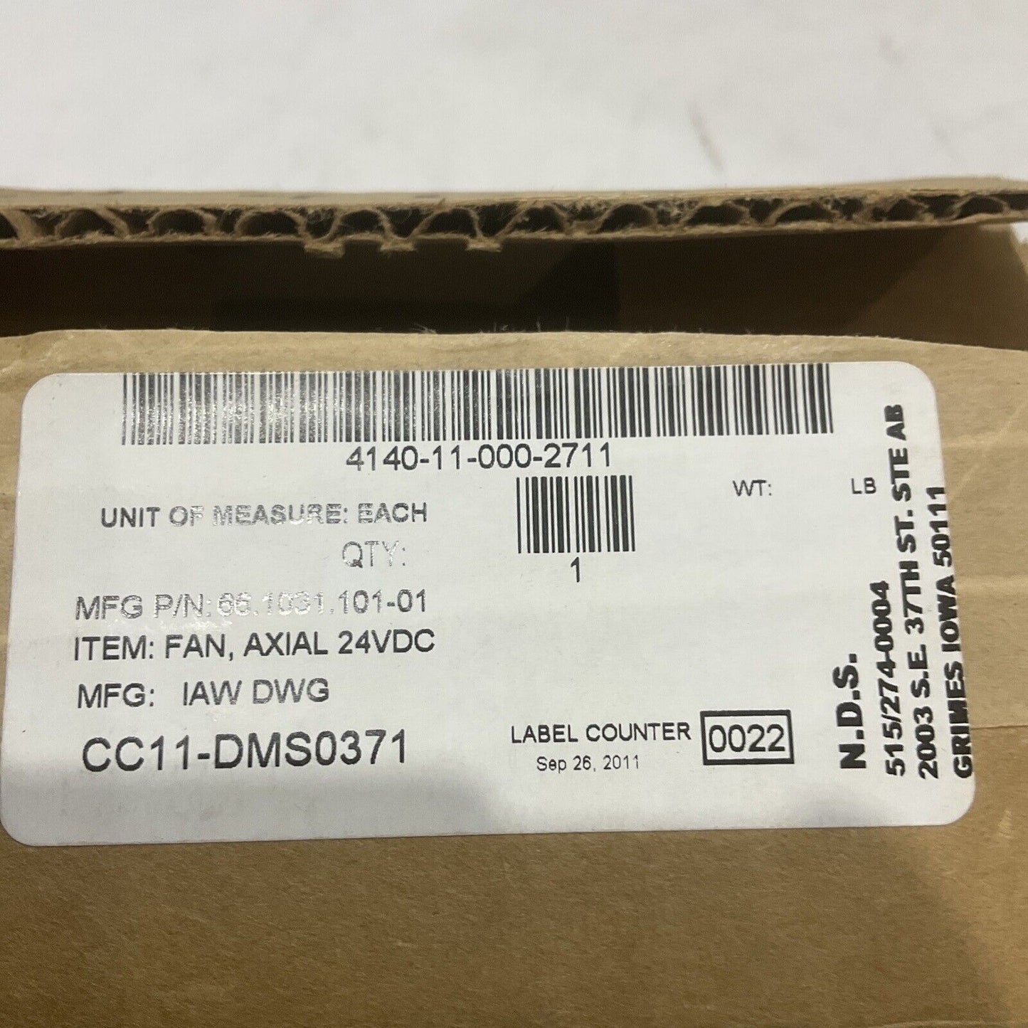 EBMPAPST 3414 N/39HH AXIAL FAN 24 VDC U3S